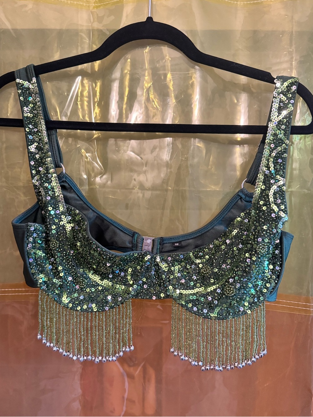 Her Pony Eden Shimmy Bra in US 12 / 28 band size